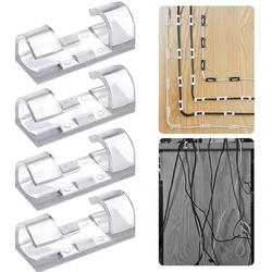 Cable Organizer 3M Self Adhesive Cable Clips USB Data Line Winder Desktop Cable Management Clips Cord Holder Wall Wire Manager