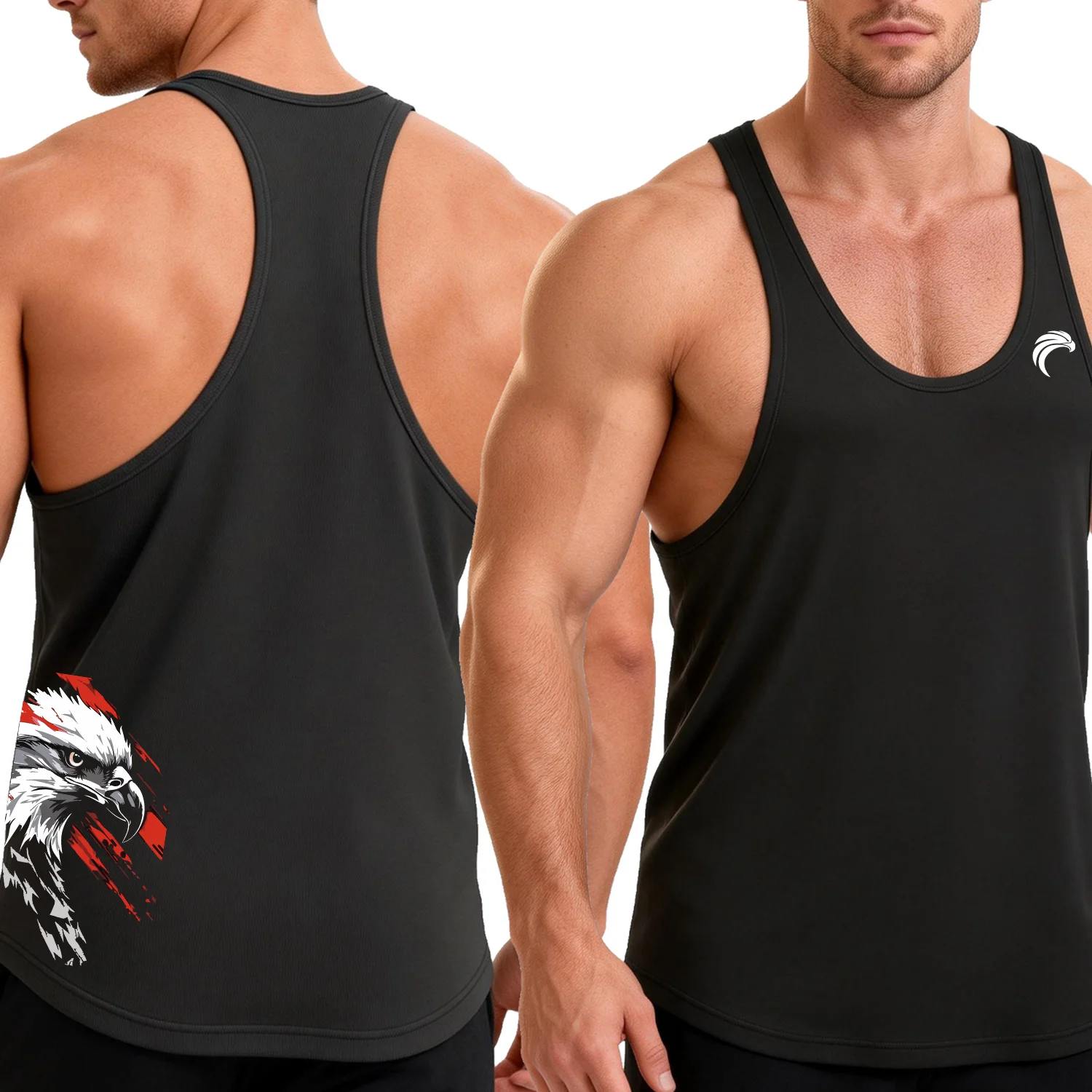 Tank Top Men Quick Dry Y-Back Gorilla Print Gym Bodybuilding Workout Sleeveless Shirt view 2