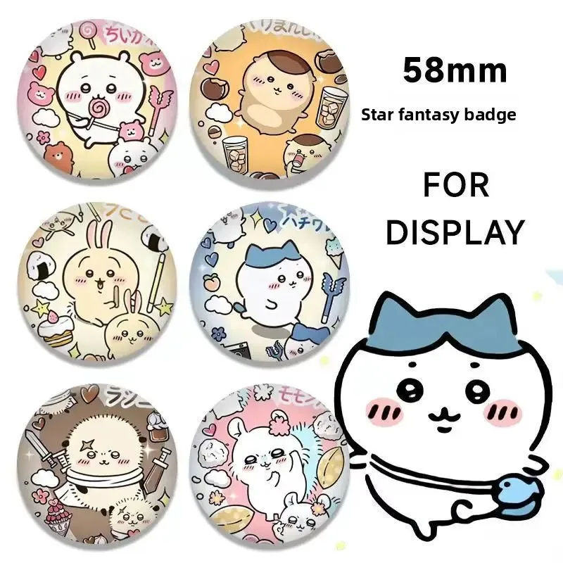 

Chiikawa аниме фигурки мультфильм значок Баджи Усаги Куримандзю LazyLion второе измерение брошь сумка для боли костюмы значок подарок для ребенка