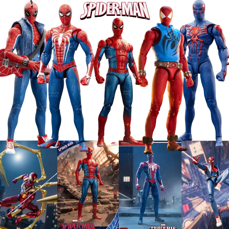 ZD Spider-Man: Brand New Day Action Figure Spider-Punk Scarlet Miguel Iron Spider PS4 Game Movable Joint Model Collectible Toys