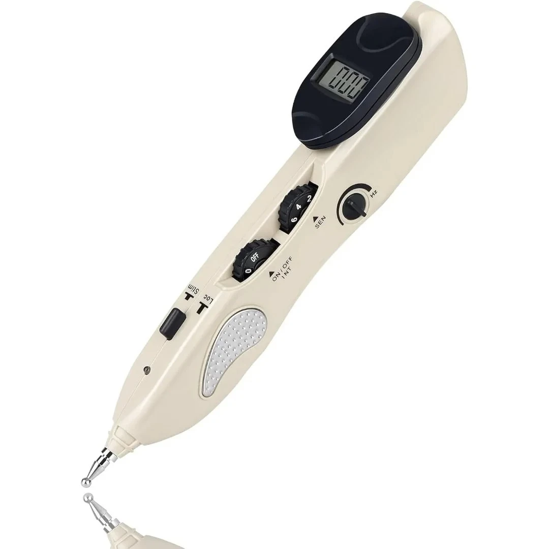 Electronic Acupuncture Pen Meridian Pen Find Acupoints Automatically with 3 Massage Heads Rechargeable