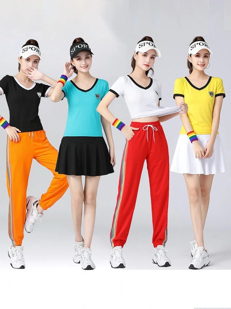 

Женский комплект для квадрофитнеса и танцев, летний костюм для выступлений Yang Li, 100% полиэстер