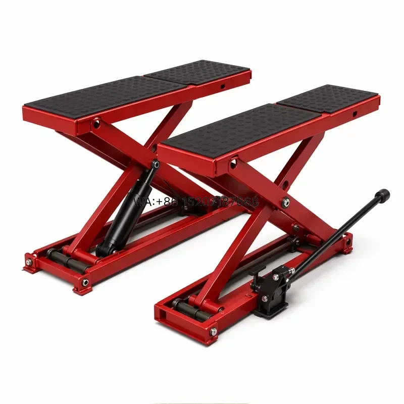 Wmwmnu for Industrial Grade Ultra Thin Small Scissor Lift Car Hoist 3500kg Low Profile 110mm Hydraulic for Tire Shop