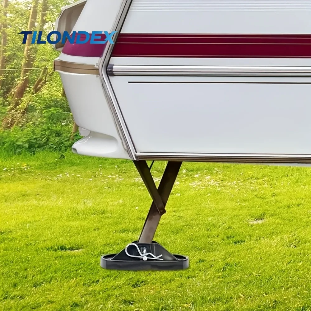 

TILONDEX 4pcs RV Leveling Blocks Universal Jack Pads Adjustable Wheel Leg Stabilize Your Trailer Horizontal Blocks