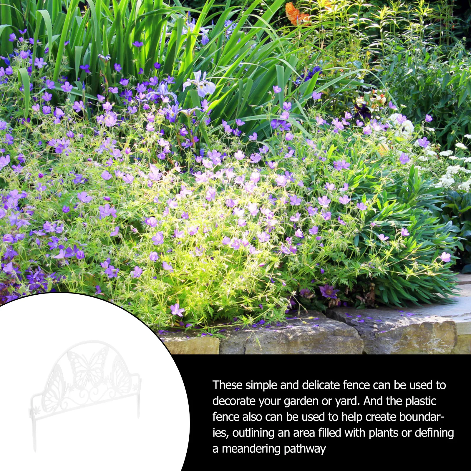 

Набор из 4 пластиковых декоративных ограждений для сада в европейском пасторальном стиле для газонов, клумб, дорожек, простая сборка