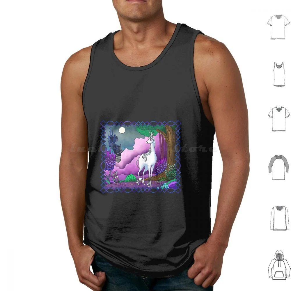 The Last Unicorn Tank Tops Print Cotton Thelastunicorn Dollmaker Lady Amalthea Cartoon Movies Classic 80S Films Art