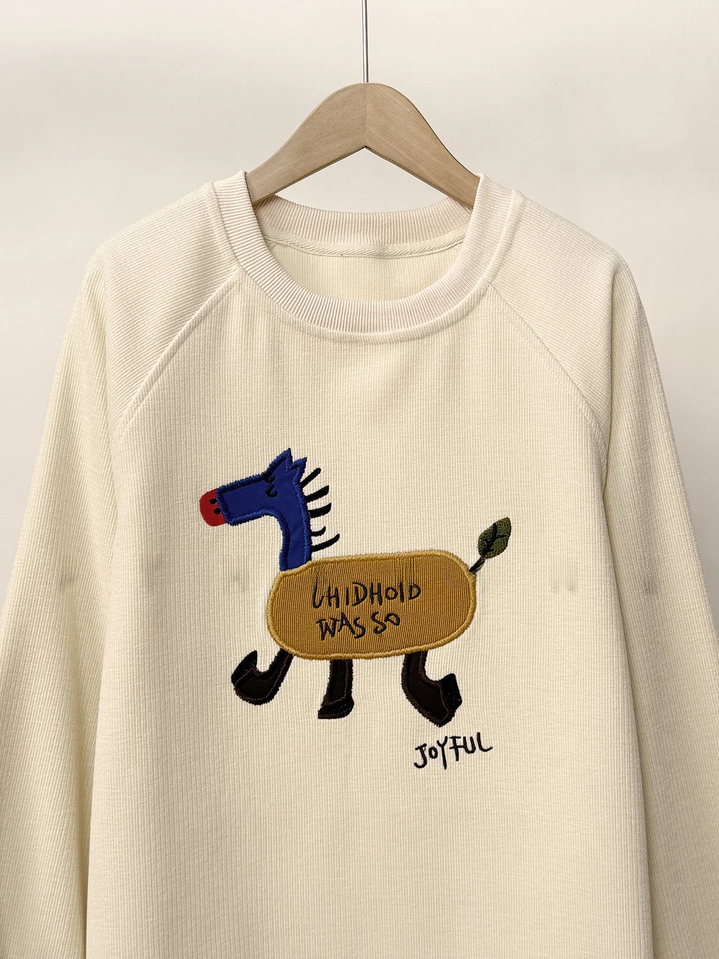 

Putheren Early Autumn Casual Embroidered Engli Sweatirt Loose Fit Organic Cotton Long Sve Women's Top