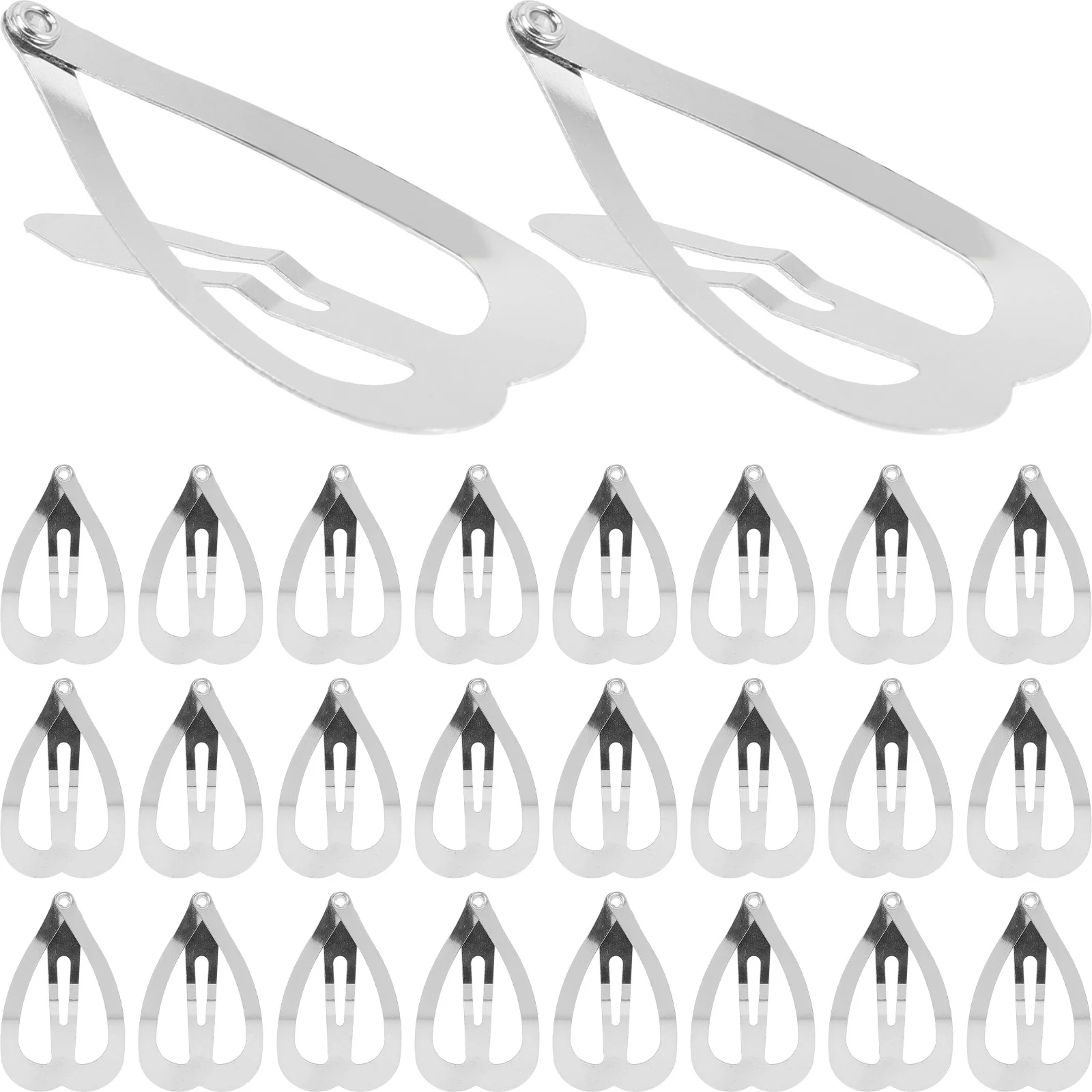 

100 pcs Heart Hair Clips For Women Metal Snap Barrettes Wedding Party Valentine Gift Decorative Hair Accessories Styling Tool
