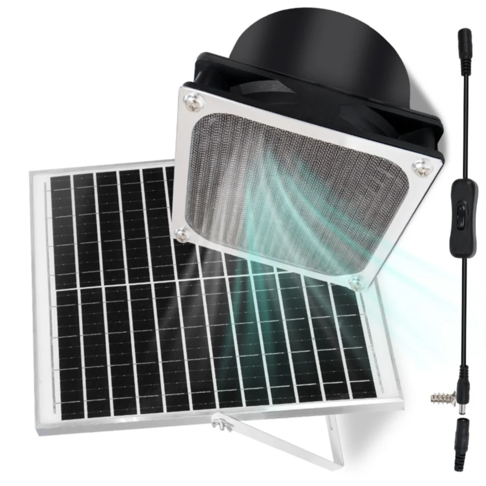 15W Powered for fan for Greenhouse Energy Efficient Ventilation Chicken Air Movement and Pet Enclosure Air Exchange