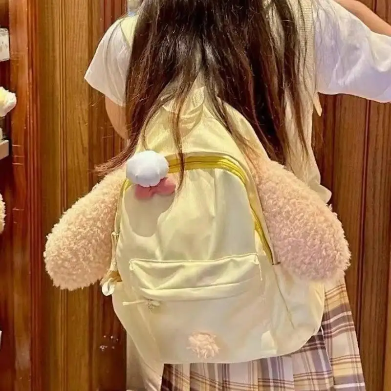 Japanese Y2k Aesthetic Sweet Kawaii Backpack Preppy Girls Fluffy Ears Schoolbags Cartoon Cute Chic Backpacks For Women Students