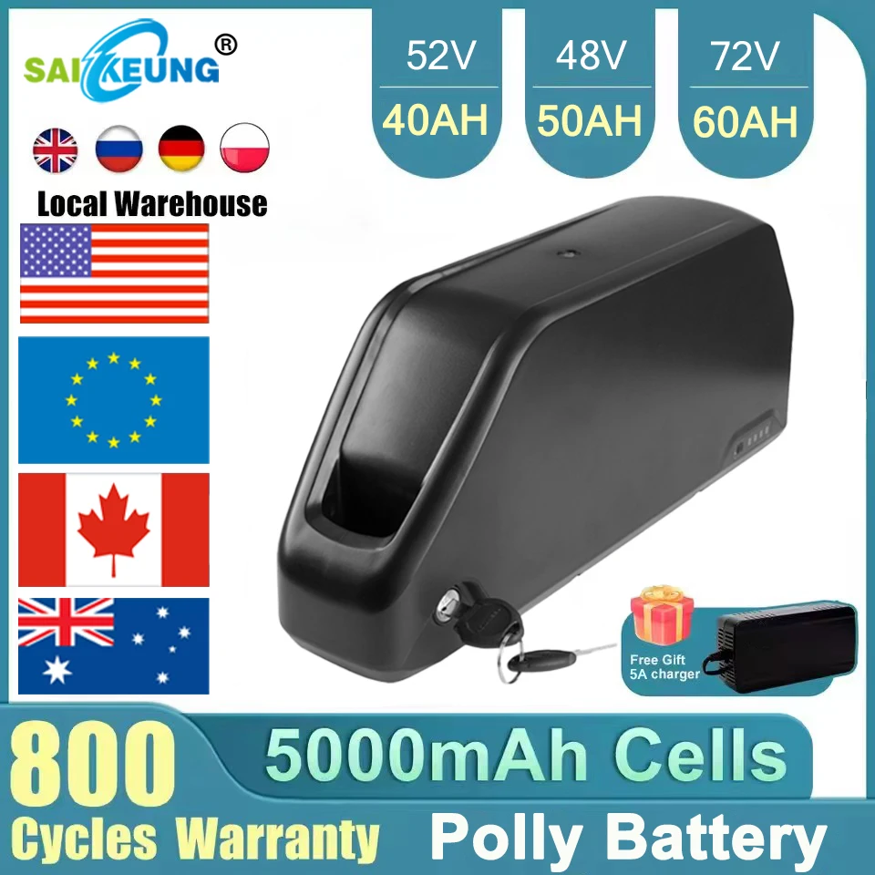

Electric Bike Dp7 48v 45ah ChamRider 36v 48 52v 60v 72v20ah 24 30ah 35 40 50 60ah 250w-3000w 48v 21700 Battery Pack with Charger