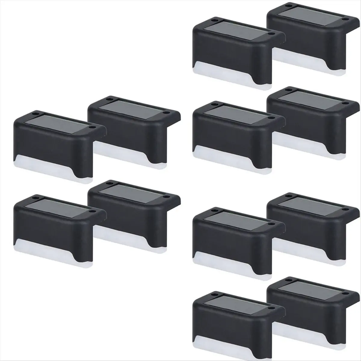 

12PCS LED Solar Step Lamp Path Stair Outdoor Garden Lights Waterproof Balcony Light Decoration for Patio Stair Light,A