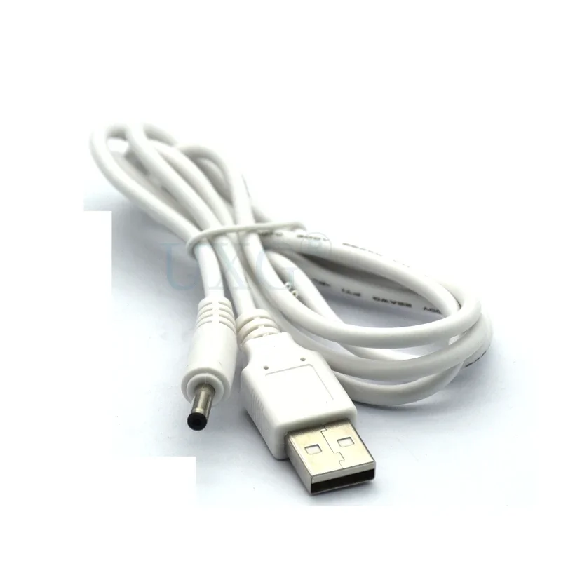 Black & White USB 2.0 A to DC 3.5 mm/1.35 mm 5 Volt DC Barrel Jack Power Cable type M 1m 3 feet 5v 2a