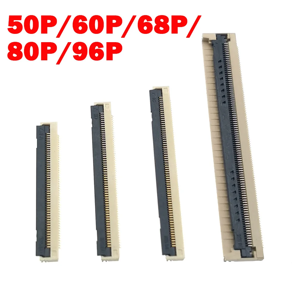 2-10szt FPC Elastyczne złącze płaskie 50P 60P 68P 80p 96P Rozstaw 0.5mm Płaski kabel LCD Gniazdo 60 80 Pin Złącze FPC