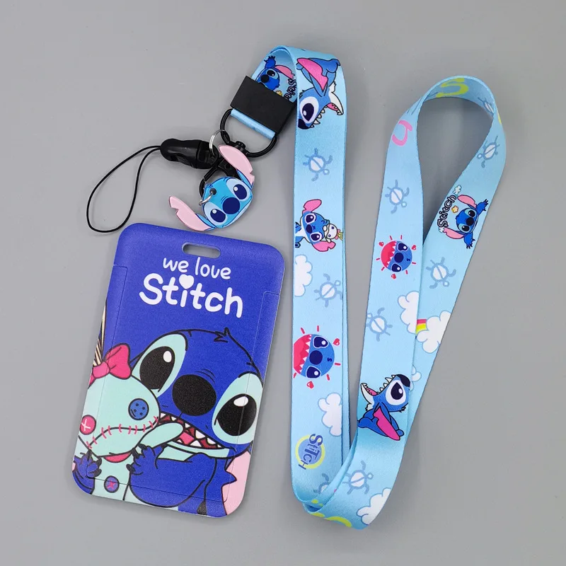 Disney cartoon Stitch Card ID Holders shell leather case bus card hold Coin Purses