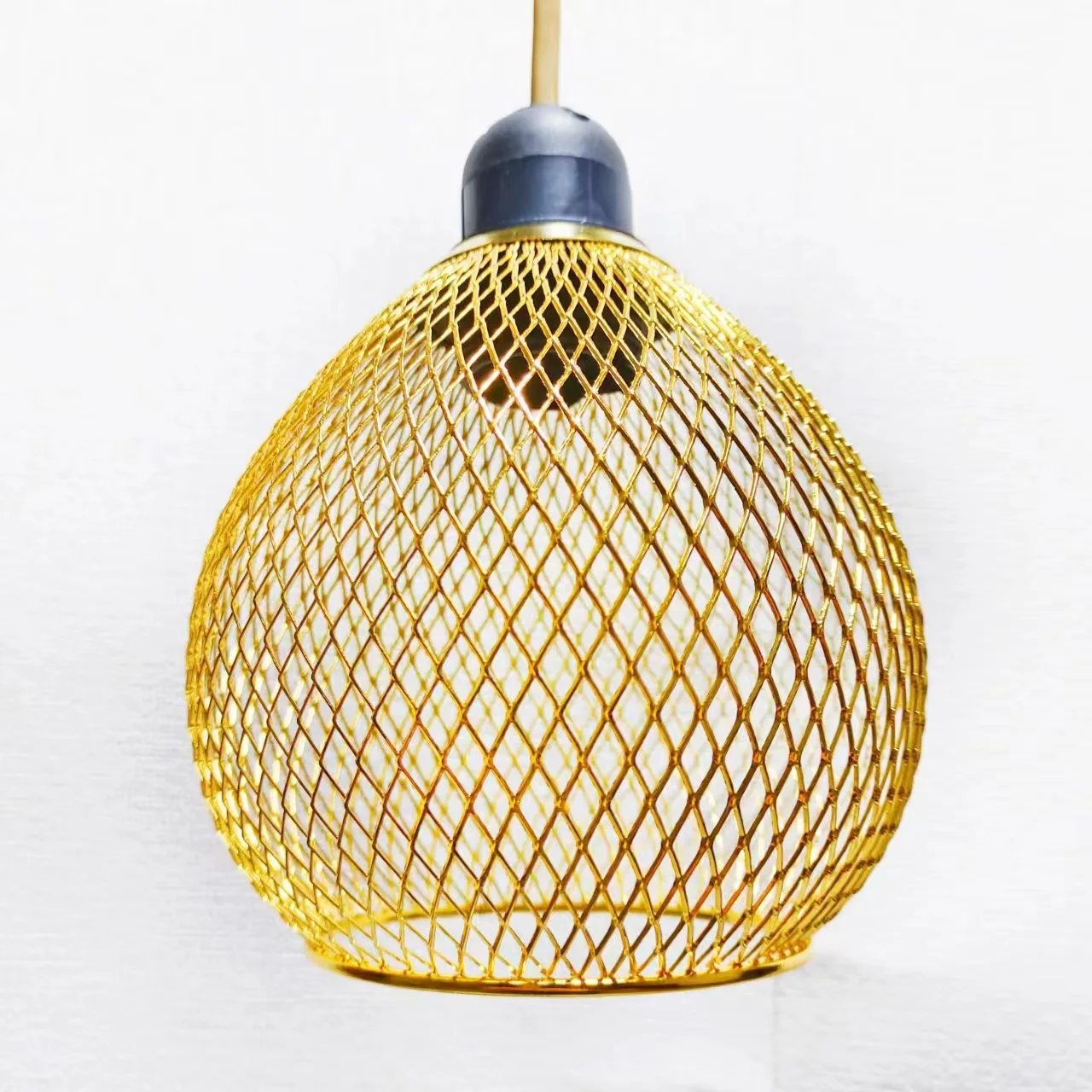 

Iron Mesh Briolette Lampshade Hollow Out Lighting Accessories Restaurant Home Pendant Lamp Lampshell