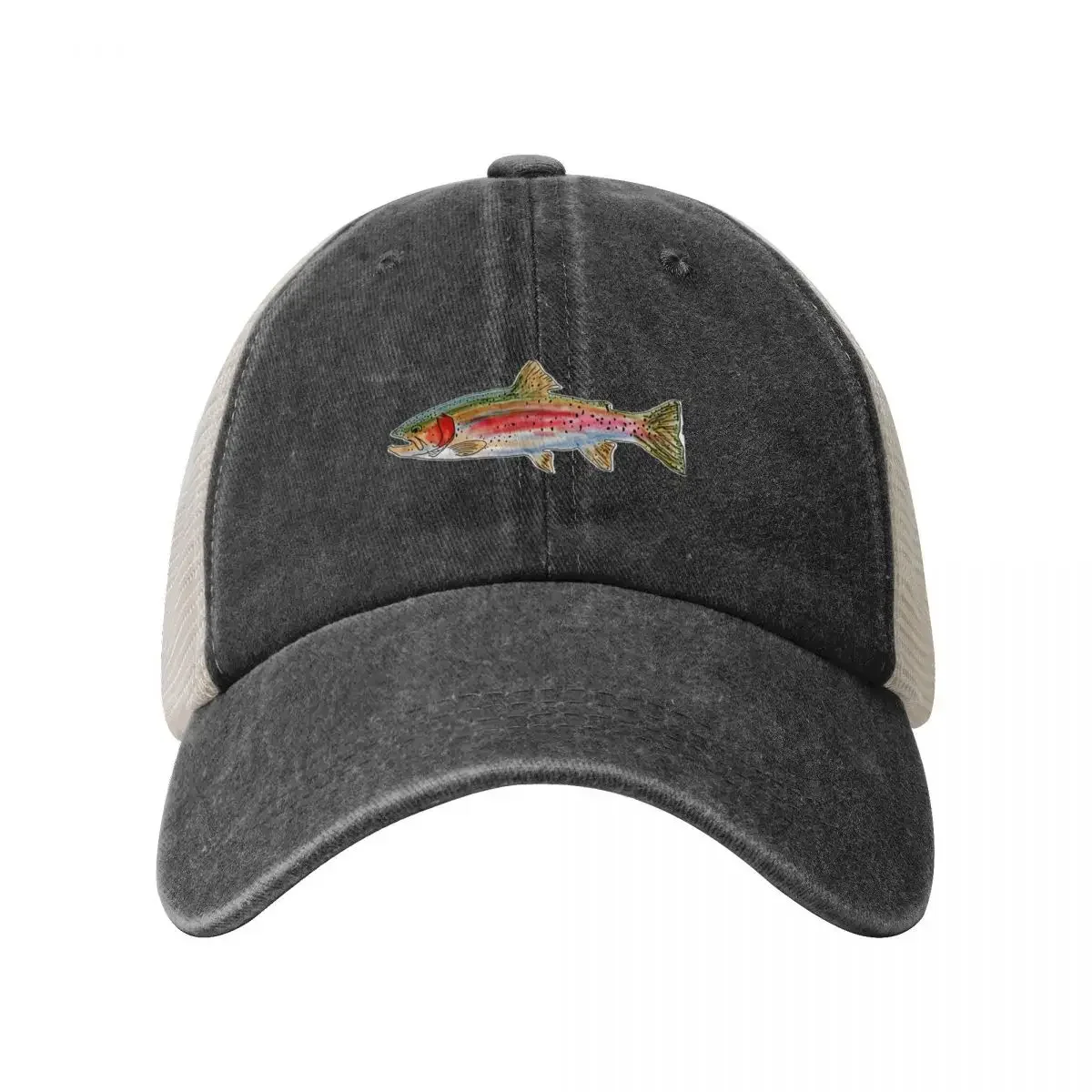 Rainbow Trout Baseball Cap Fishing cap Hood sun hat black Baseball Men Women's