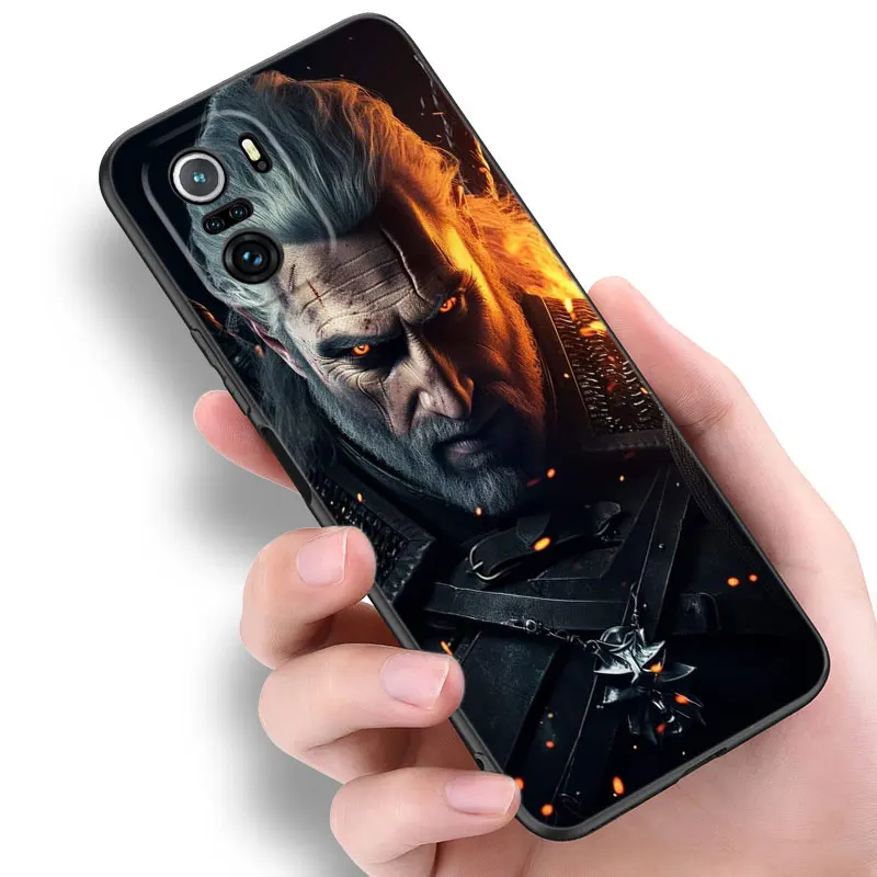 Hot Game W-witchers Black Silicone Phone Case For Xiaomi POCO X3 X4 NFC F4 GT F5 F6 M3 M4 M6 X5 X6 Pro 5G M5 C55 C65