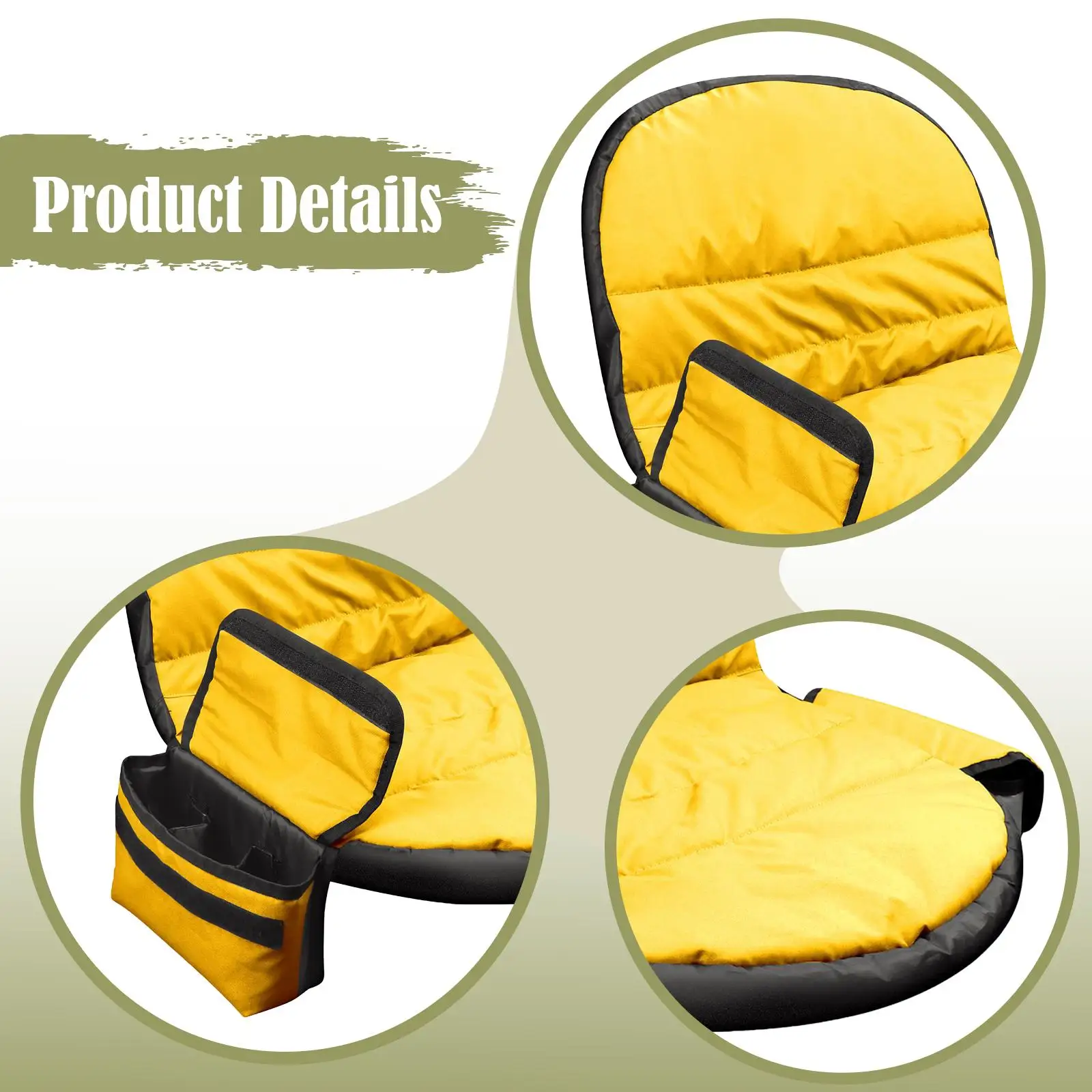 Waterproof Riding Tractor Seat Cover with Convenient Pockets Heavy Duty Nylon Lawn Mower Cushion Protector for Garden Use