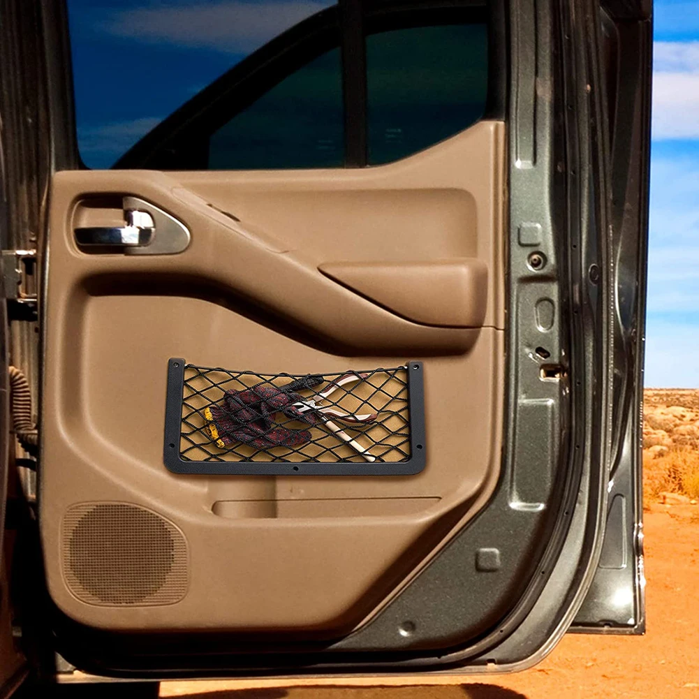 Cargo Mesh Nets Elastic Magazine Holder Rack Large Mesh Bag Cargo Tissue Purse Holder for Caravan Motorhome Boat Camping Vehicle