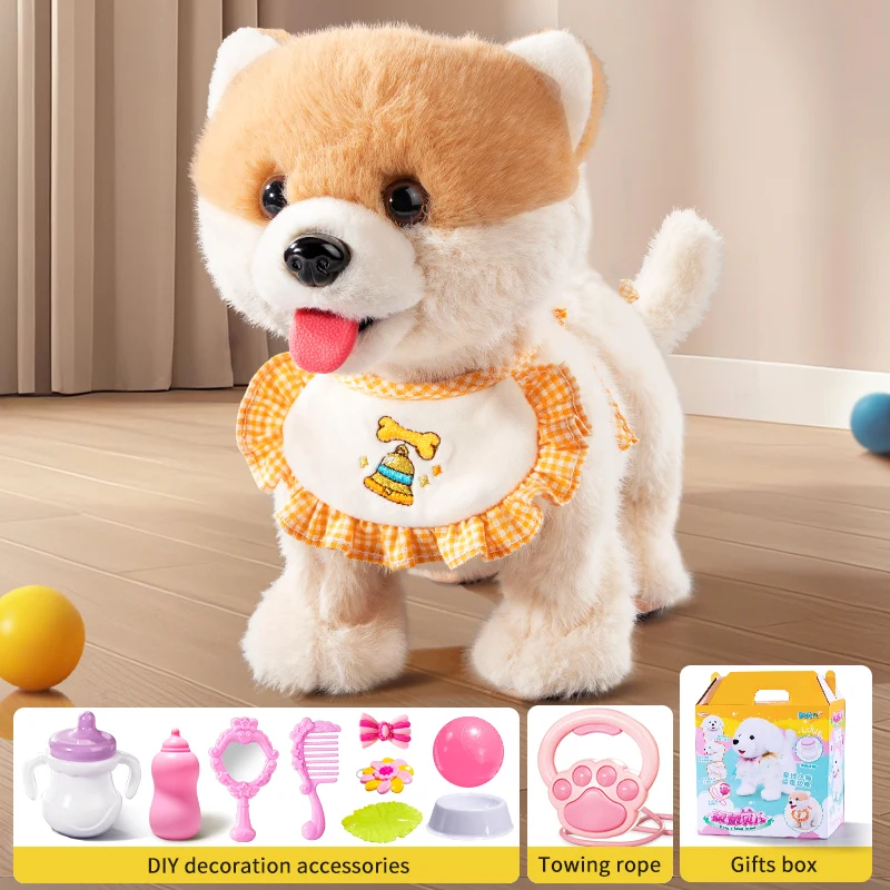 Interactive Robot Dog Toy for Kids Realistic Electronic Pets with Walking Lick Barking Music Best Gift for Boys Girls 3 Years