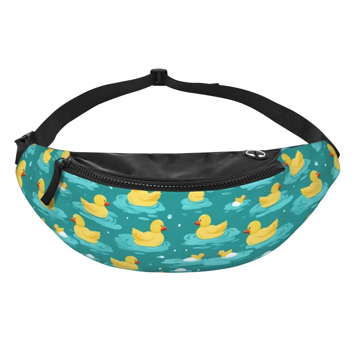 Casual Rubber Ducks Padrão Fanny Pack, Desenhos Animados, Crossbody, Waist Bag, Phone Money Pouch, Ciclismo, Camping, Homens, Mulheres