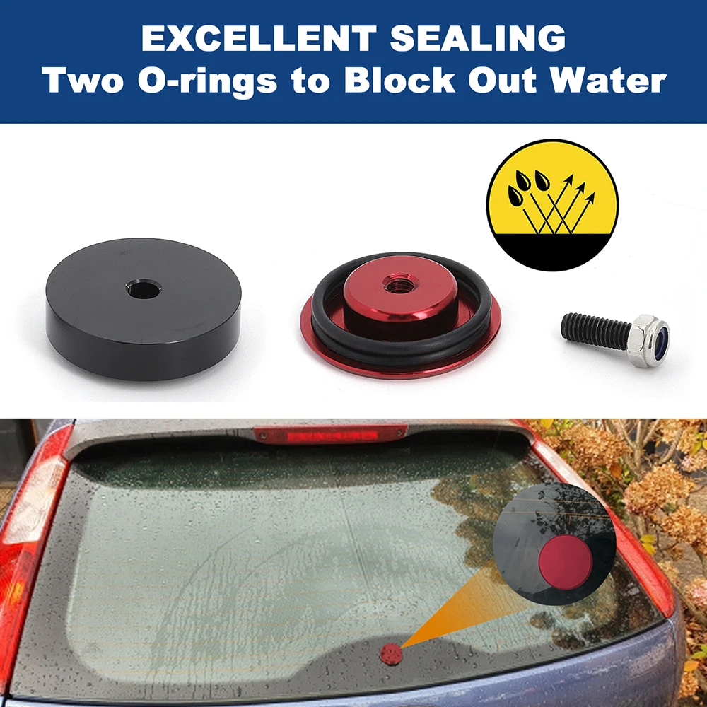 1 Set Aluminum Car Rear Wiper Delete Kit Plug Cap for Honda Universal Car Accessories