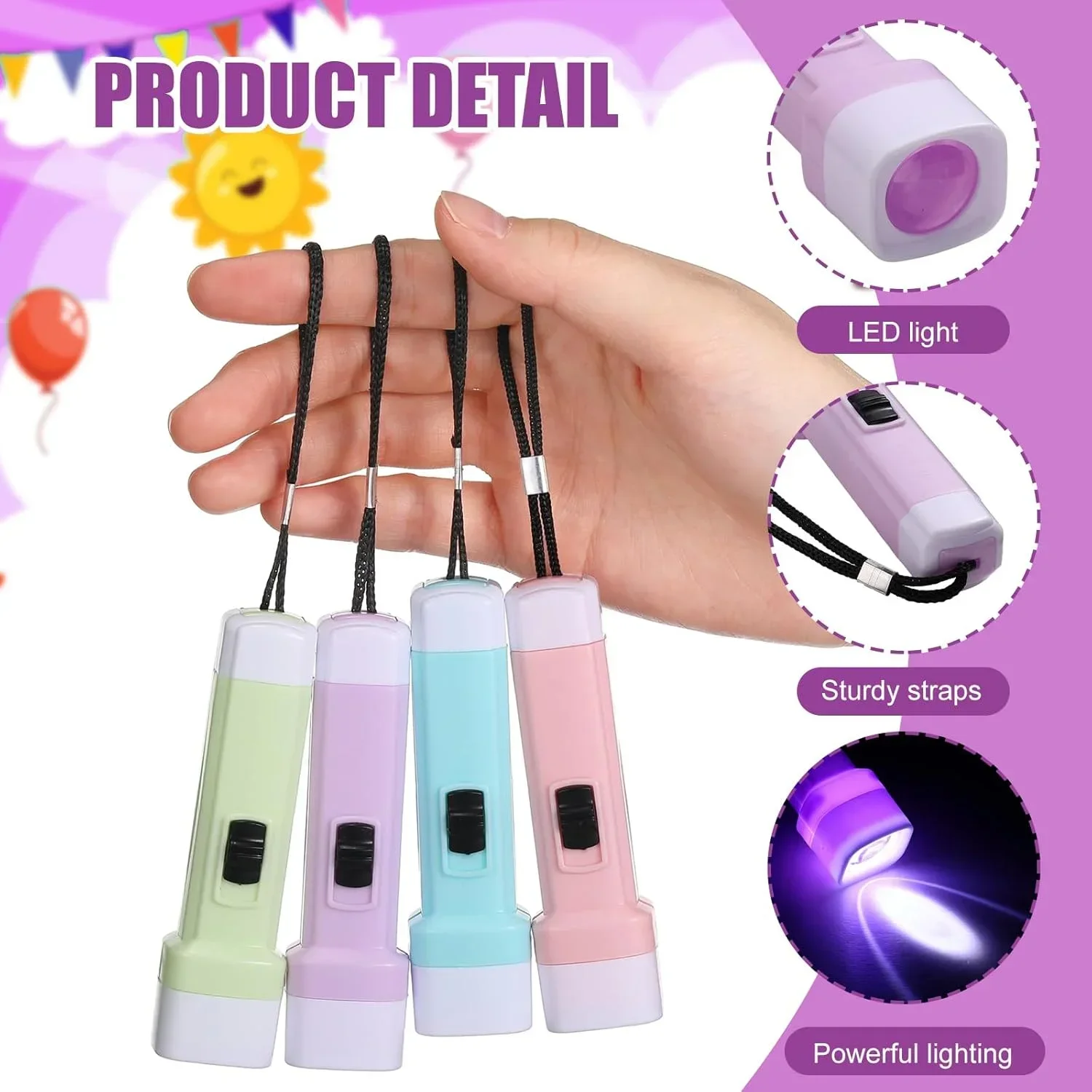 Mini Portable Flashlight Nine XPE Lamp Beads Strong Lighting Using 3*AAA Batteries Pocket Outdoor Emergency Torch Children Gifts