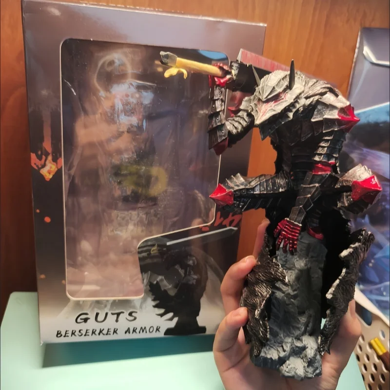 25cm Berserk Guts L Anime Figure Guts Berserker Armor Action Figure Berserk Black Swordsman Model Figurine Collection Doll Toys