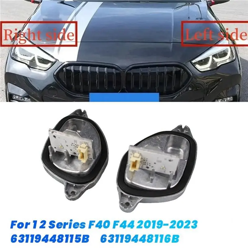 A82M-For BMW 1 2 Series F40 F44 20-22 LED Daytime Running Lights DRL Angel Eye Module 1 Pair- Part Numbers 63119448115B