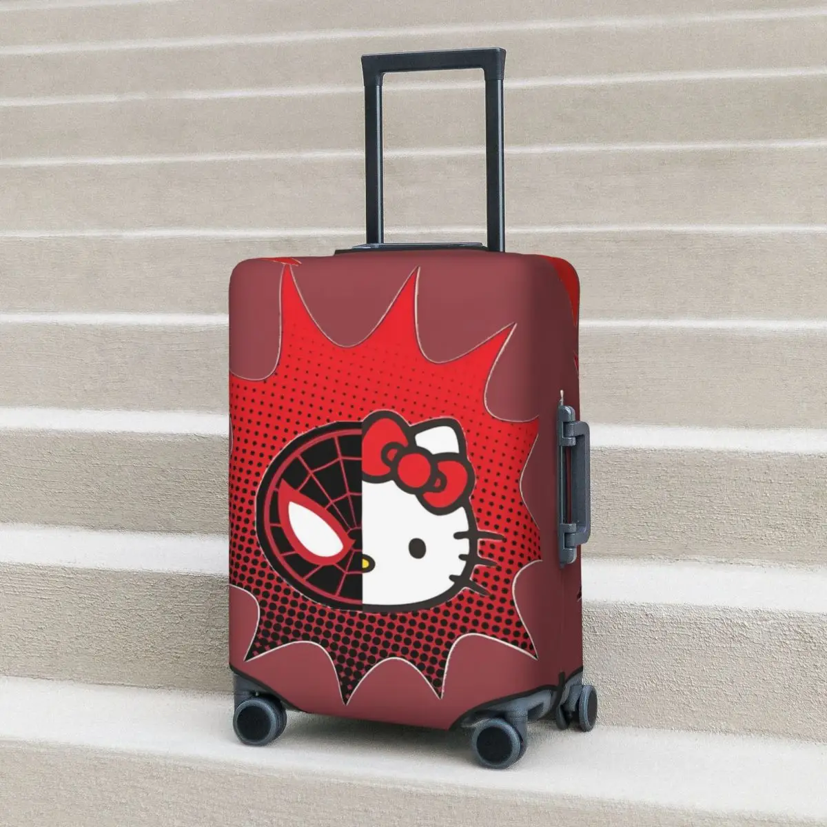 

Hello Kitty Anime Kawaii Suitcase Cover Cruise Trip Protection Vacation Useful Luggage Case