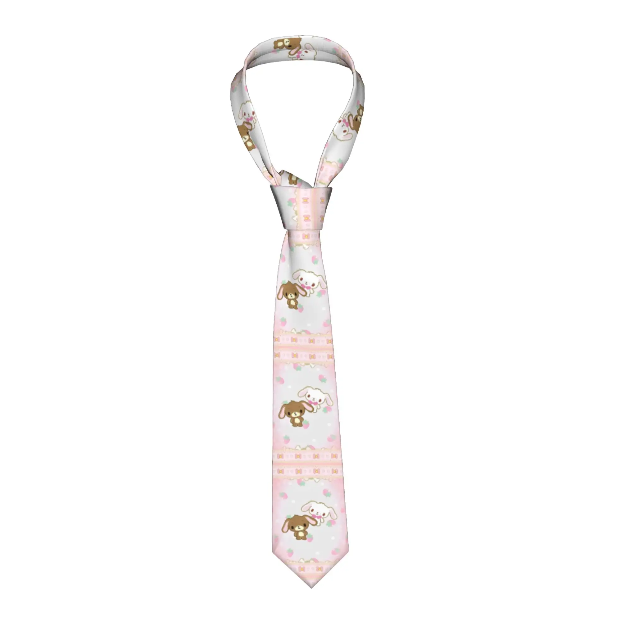 Cute S-Sugarbunnys Neckties Men Polyester 8 cm Narrow Neck Ties Sugar Rabbit for Men Shirt Accessories Gravatas Wedding Office