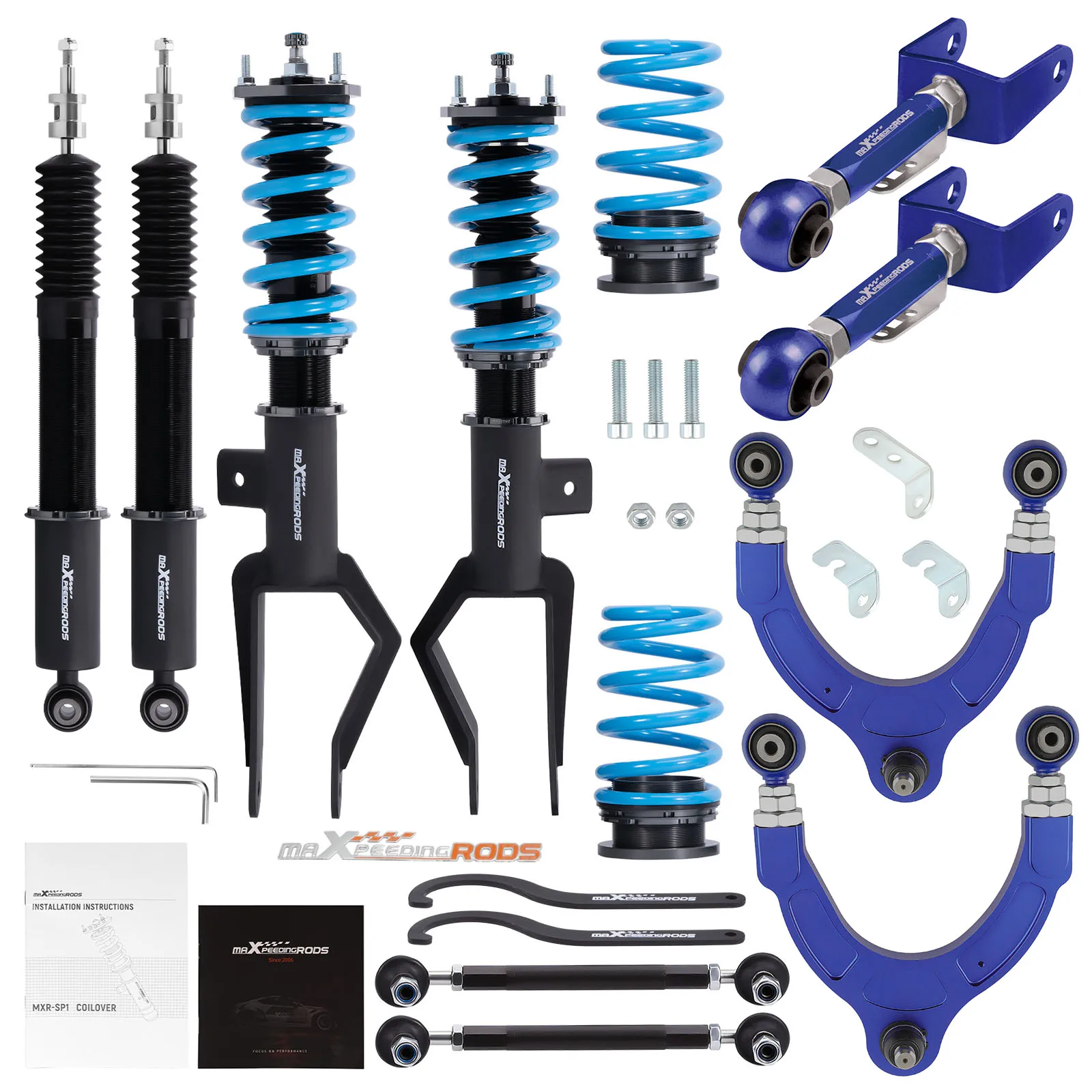 

Coilover + Rear Front Upper Control Arms Toe Camber For Tesla Model 3/Y 17-22