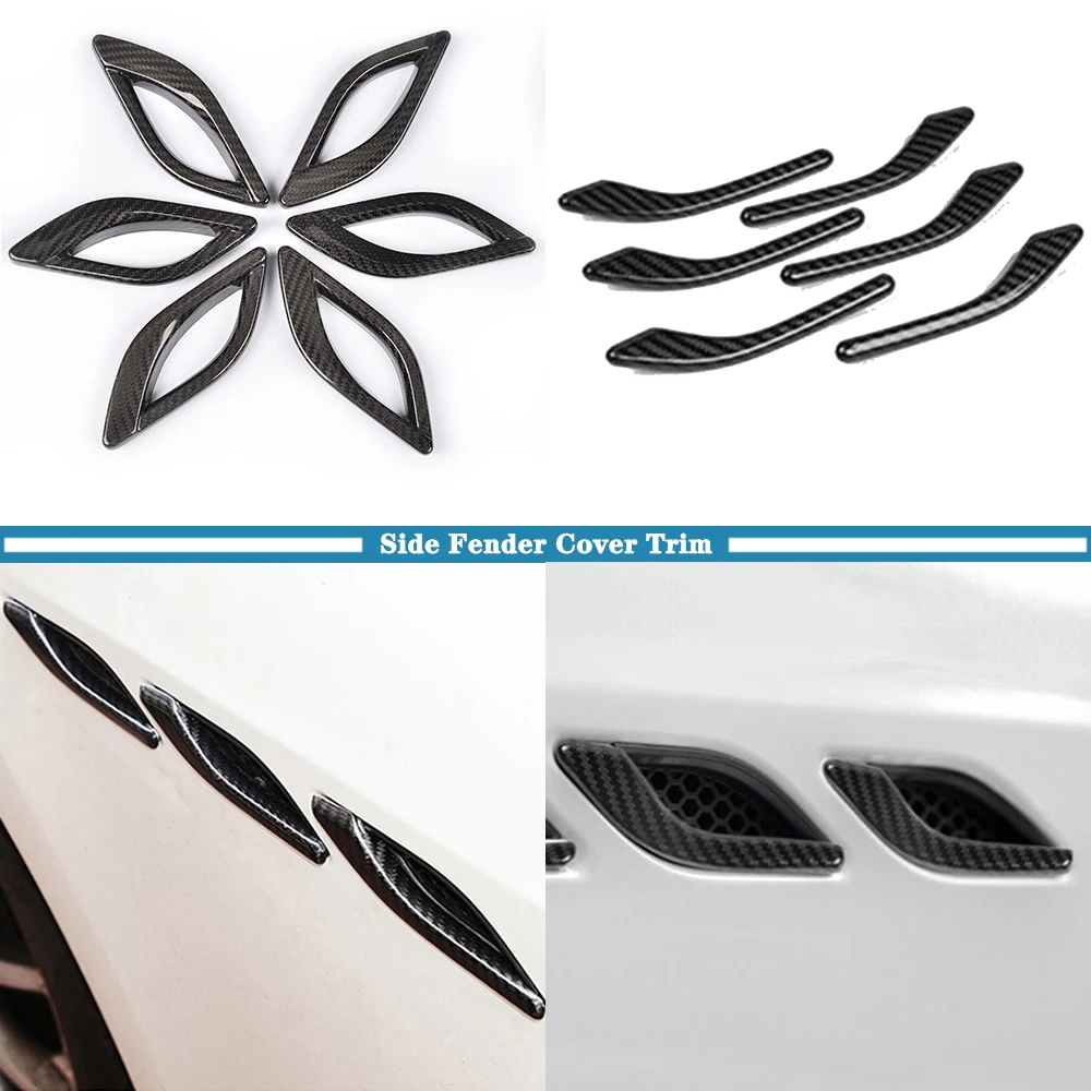 Car Front Hood Side Fender Decoration Cover Trim for Maserati Levante 2016 2017 2018-2023 Ghibli 2014-2020 Exterior Accessries