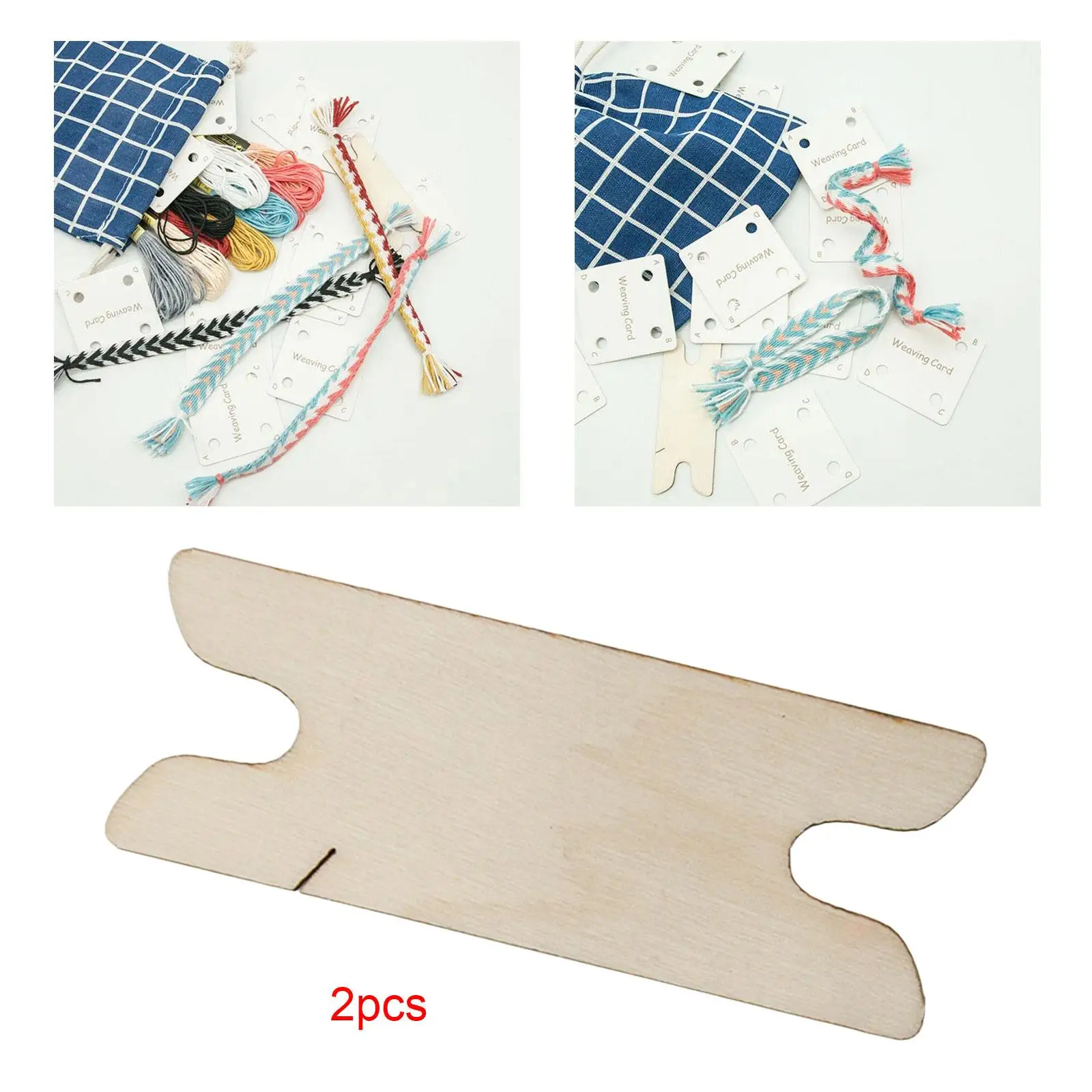 2x Wooden Weaving Shuttle Wood Hand Loom, Handcrafts Scarf Tatting Shuttle, Adults Convenient DIY Weaving Crochet Needle