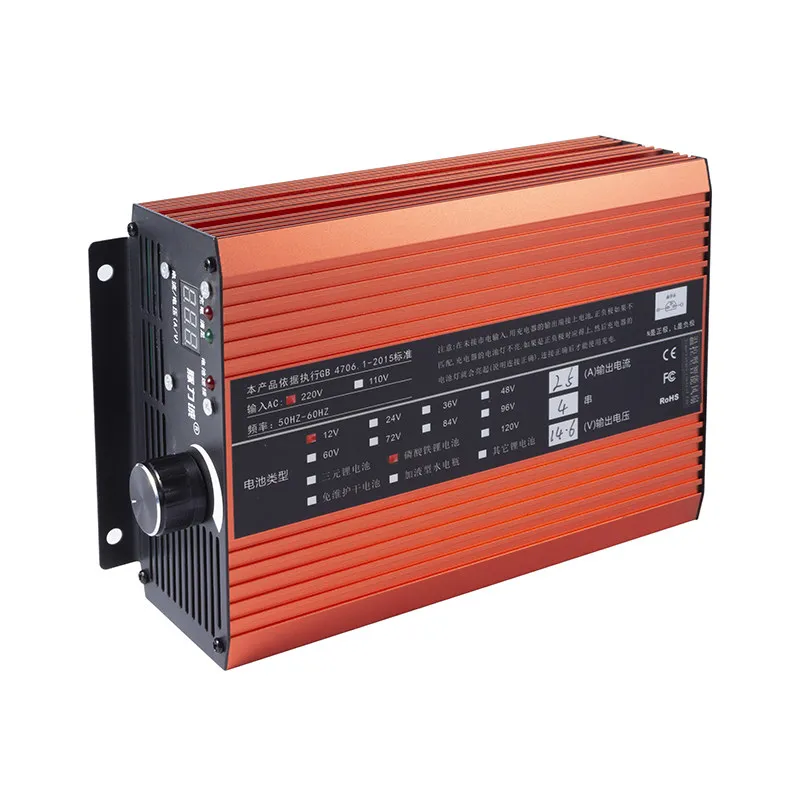 120V 84V 96V 102.2V 117.6V 100.8V Lipo Li-ion Lifepo4 Lithium Battery Charger Fast 2A 5A 8A 9A Adjustable Charge 24S 26S 28S 32S