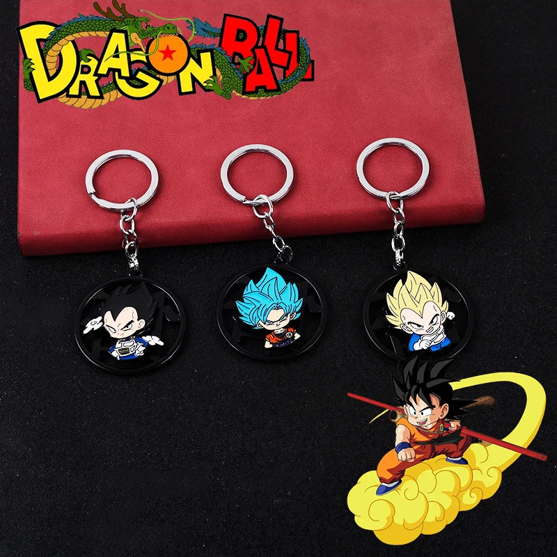 

Брелок в стиле аниме Dragons Ball Гоку, акриловый двусторонний стоячий брелок для ключей, подвески с карманами, сумки, украшения, подвеска, аксессуар