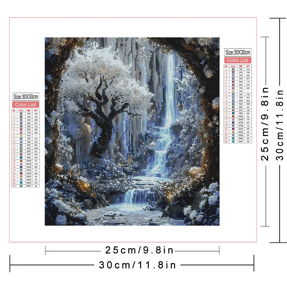 AZQSD Tree Winter Diamond Painting Novelties 2026 Landscape Snow Diamond Mosaic Full Kits Square Round Home Decor Art
