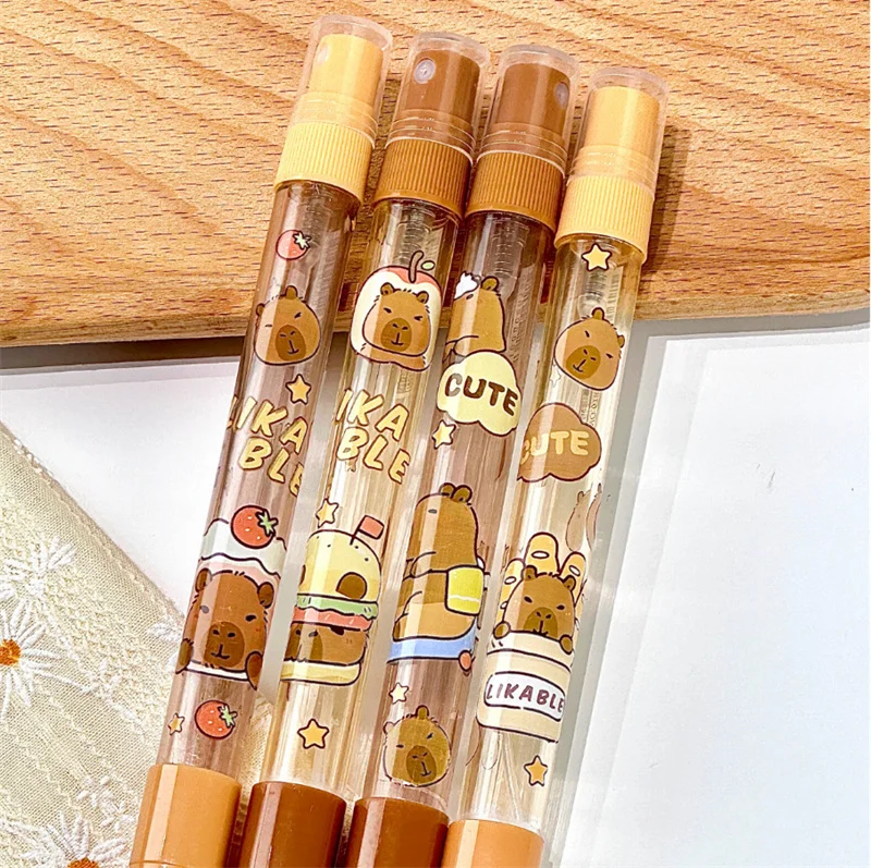 48 teile/los kawaii capybara Sprüh gel Stifte zum Schreiben von niedlichen 0,5mm schwarzen Tinte neutralen Stift Kinder Geschenk Büro Schul bedarf