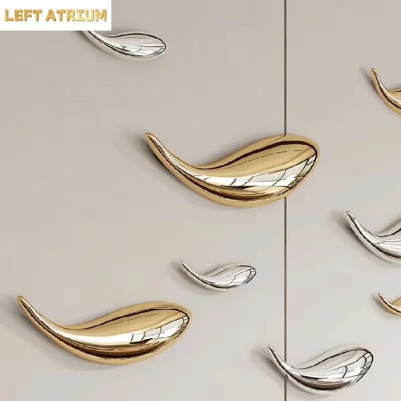 Creative Three-dimensional Fish Wall Decorative Wall Without Perforated Decorations Living Room TV Background Wall Sofa Pendant