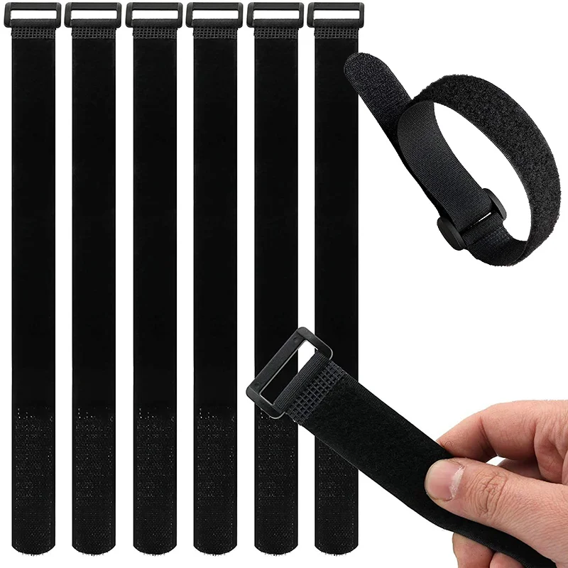 5/10 Stück wiederverwendbare Klettbänder zur Befestigung von Kabelbindern, Kabelbinder, Nylon-Sicherung von Drahtkabelbindern, Organizer-Befestigungsband – Detail 1