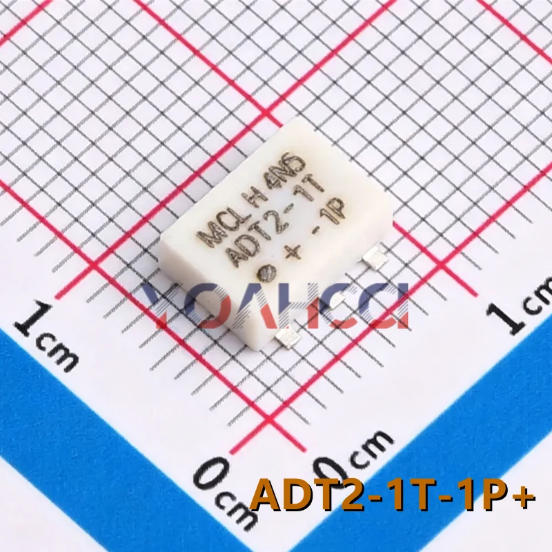 ADT2-1T-1P+ (2pieces) RF Transformer Balun 1:2 8-600MHz 50Ω 1W SMD-6 CD542 7.9x5.6mm Flat Lead Impedance Matching Original Stock
