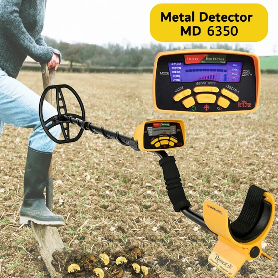 MD-6350 Underground Metal Detector Gold Digging Treasure Seeker Depth Accurate Positioning Outdoor Waterproof Metal Detector