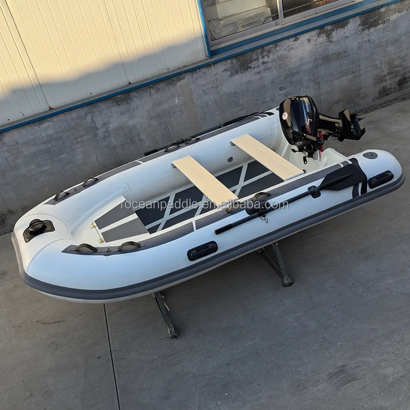 

12ft 360cm High-Speed Sport Cabin Cruiser Rigid Rib Inflatable Boat With Outboard Motor For Ocean Waters For Fishing Surfing