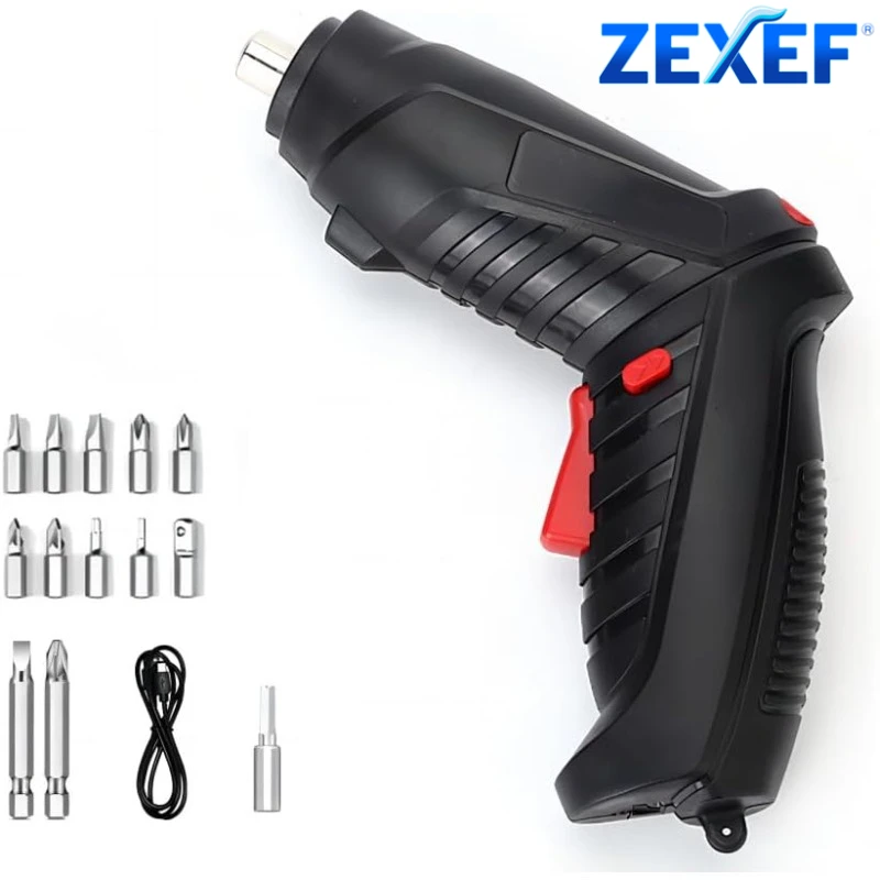 

Набор электроинструментов ZEXEF, бытовой ремонт, перезаряжаемая литиевая батарея, бытовая электрическая дрель, аккумуляторная отвертка