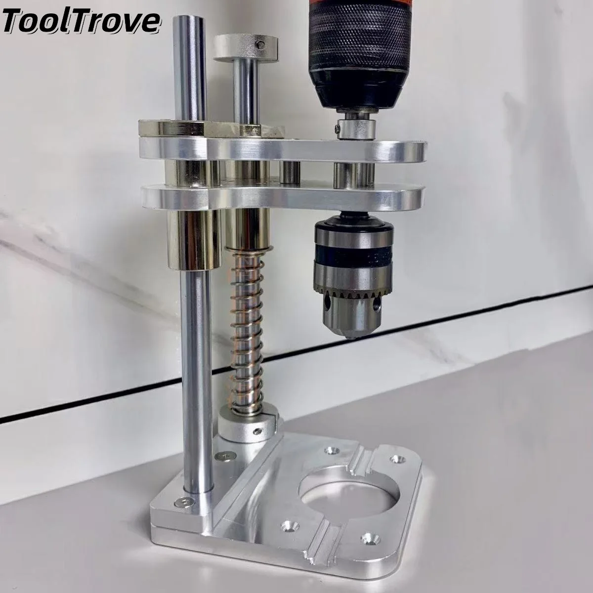 Woodworking Vertical Drilling Stand Desktop Vertical Positioning Guide Tool Mini Bench Drill Stand for Cordless Drills & DIY