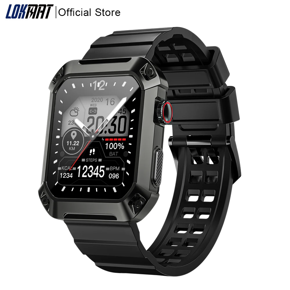 LOKMAT OCEAN 2 Pro Smart Watch Waterproof Bluetooth Calls Smartwatches 1.85 inch Touch Screen Heart Rate Monitor Fitness Tracker