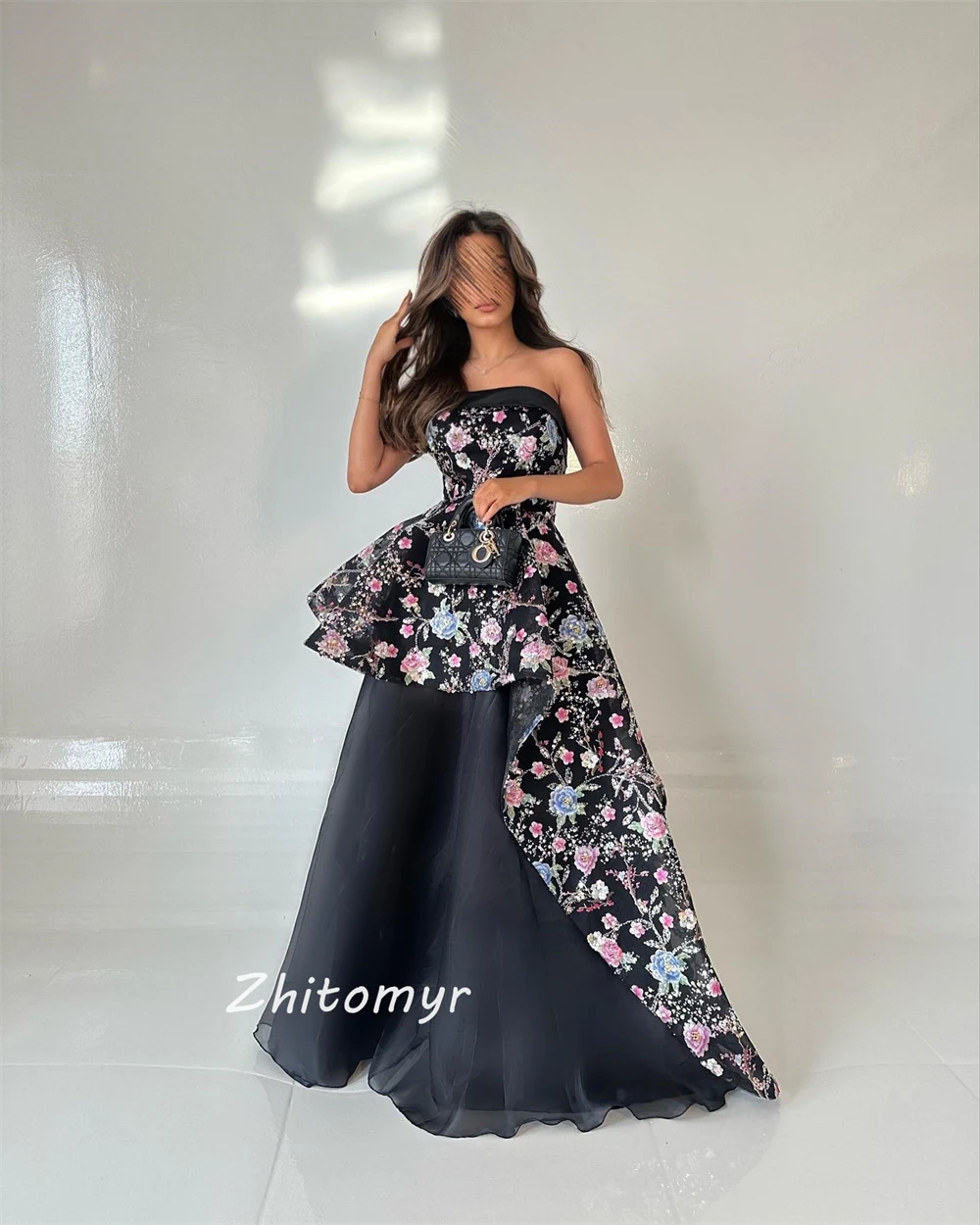 Ball Dress Saudi Arabia Prom Exquisite Strapless  Gown Embroidery Floor-Length Draped Satin Bespoke Occasion Dresses Evening