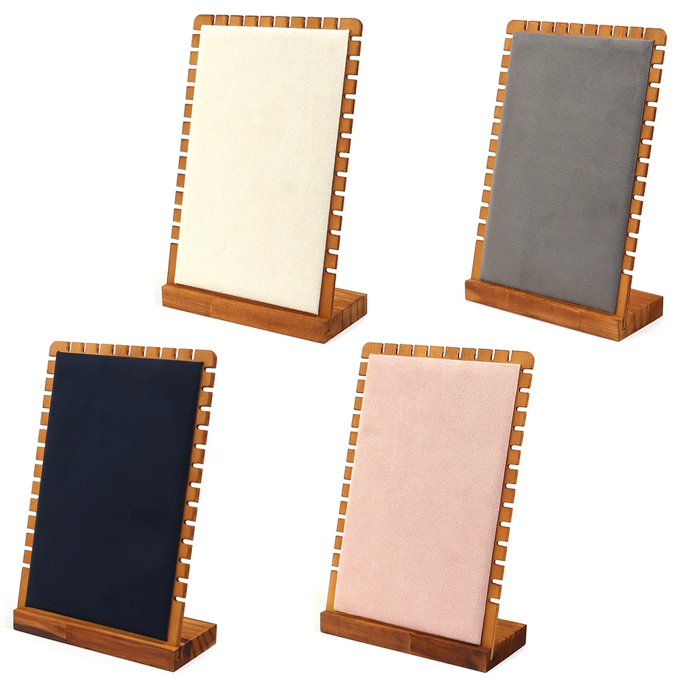 1Pc Massivholz Schmuck Display-ständer Halskette Schaufenster Halter Anhänger Lange Kette Ordnung Organizer Halter Für Halsketten