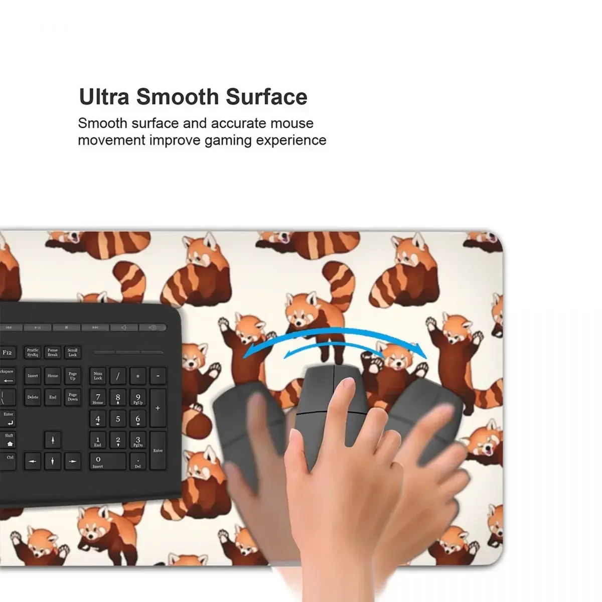 الباندا الحمراء نمط كبير ماوس الوسادة الكمبيوتر لوحة المفاتيح ماوس حصيرة الألعاب الكمبيوتر المحمول مكتب حصيرة مكتب الملحقات الجدول الحصير